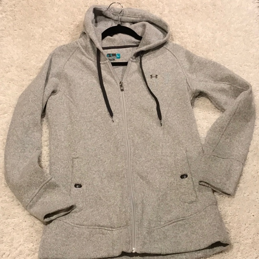 Women’s Under Armour Semi Fitted Heather  Grey Size Large Jacket